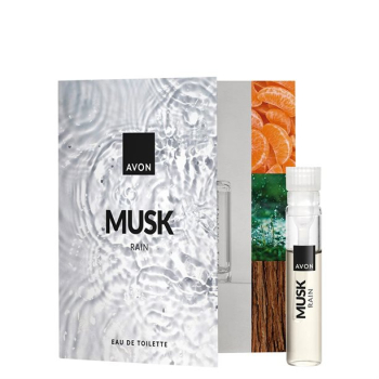 AVON MUSK RAIN EdT / Karte mit Duftprobe